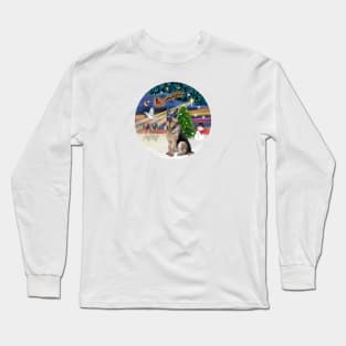 "Christmas Magic" with a German Shepherd Long Sleeve T-Shirt